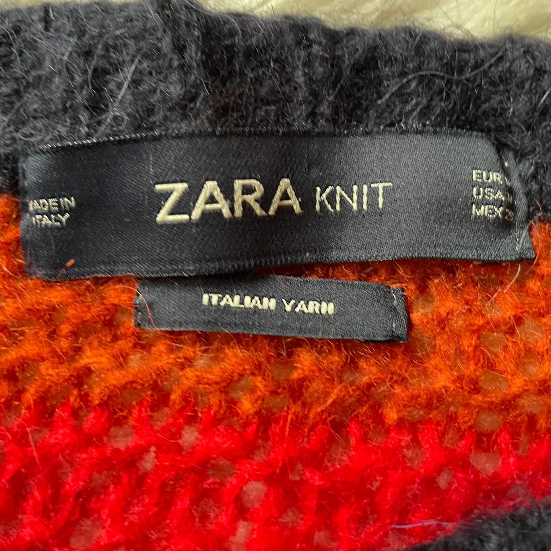ZARA Italian Yarn Knit Multicolored Striped Oversized Sweater - Image 7