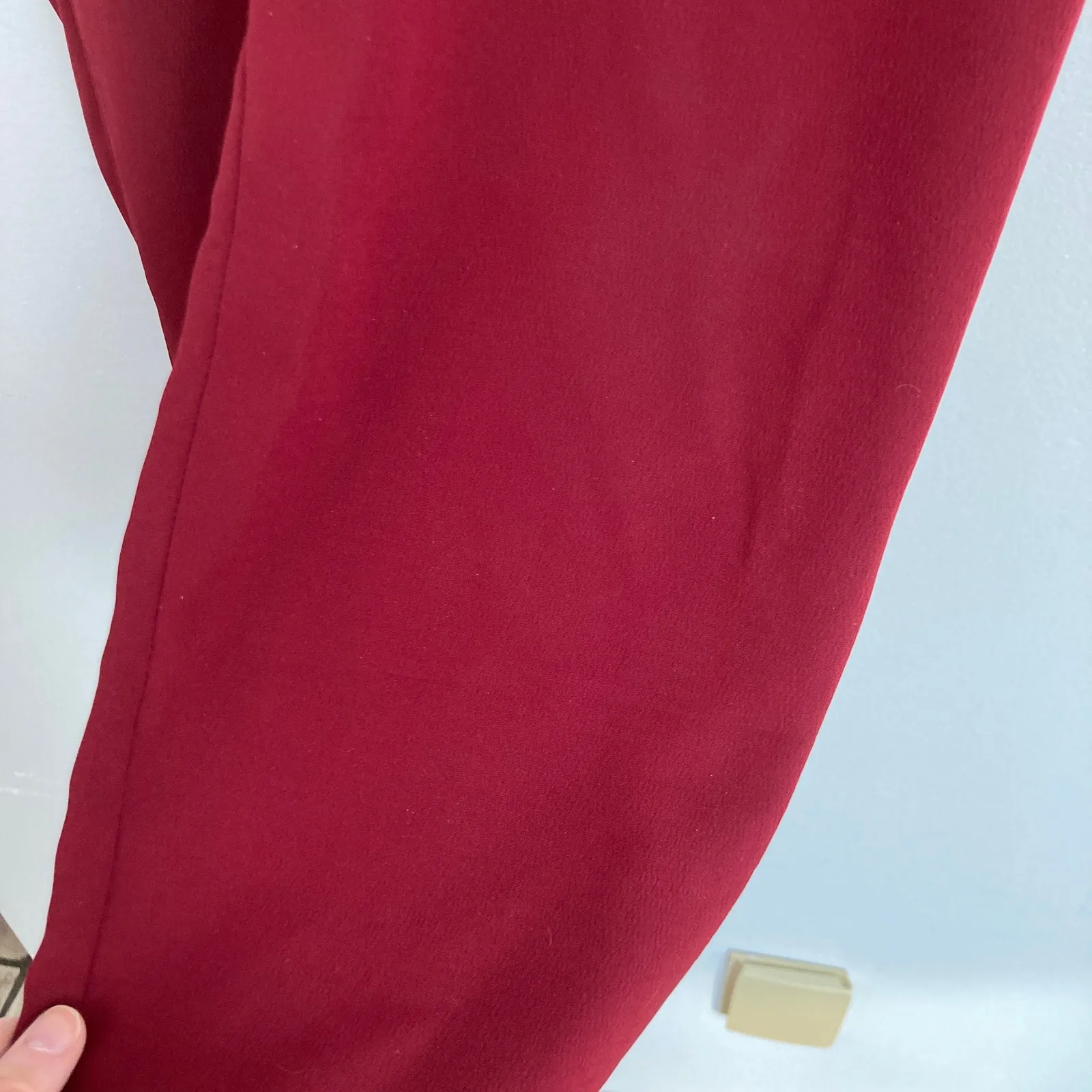 Hatch Womens Maternity Size 1 Small Burgundy Lightweight Crop Jogger Comfort Red - Image 9