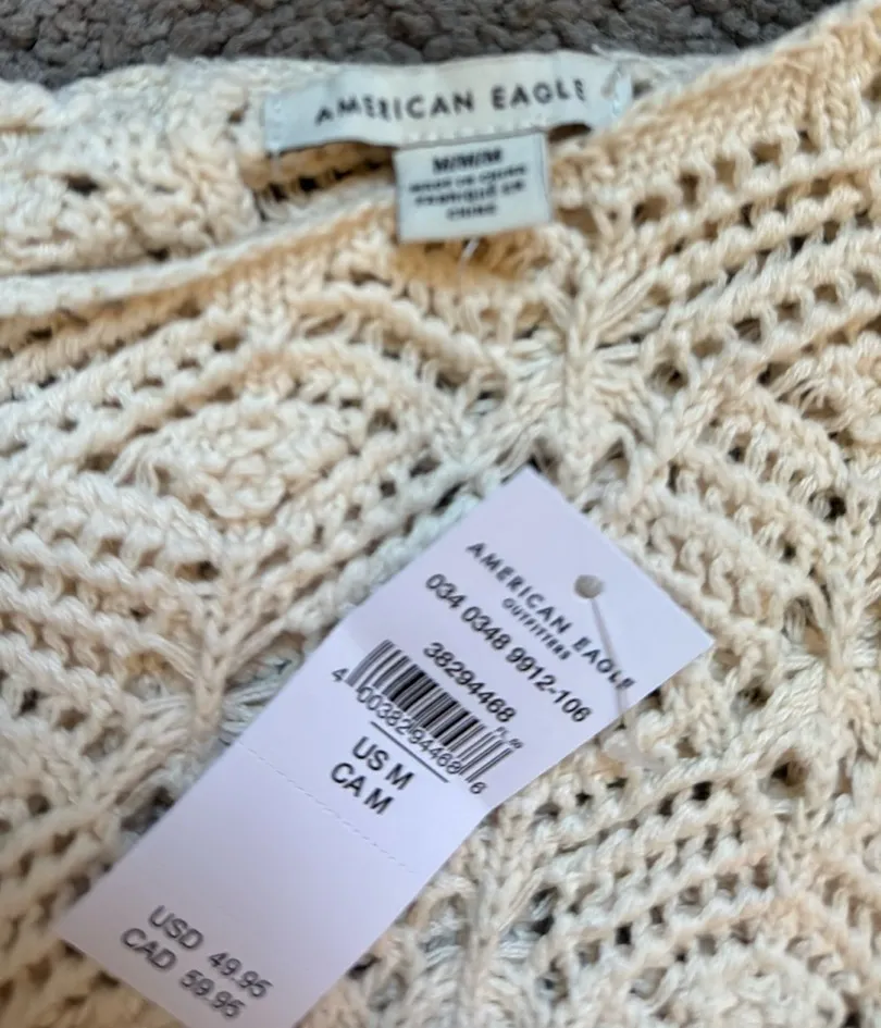 NWT American Eagle Crochet Sweater  - Image 4