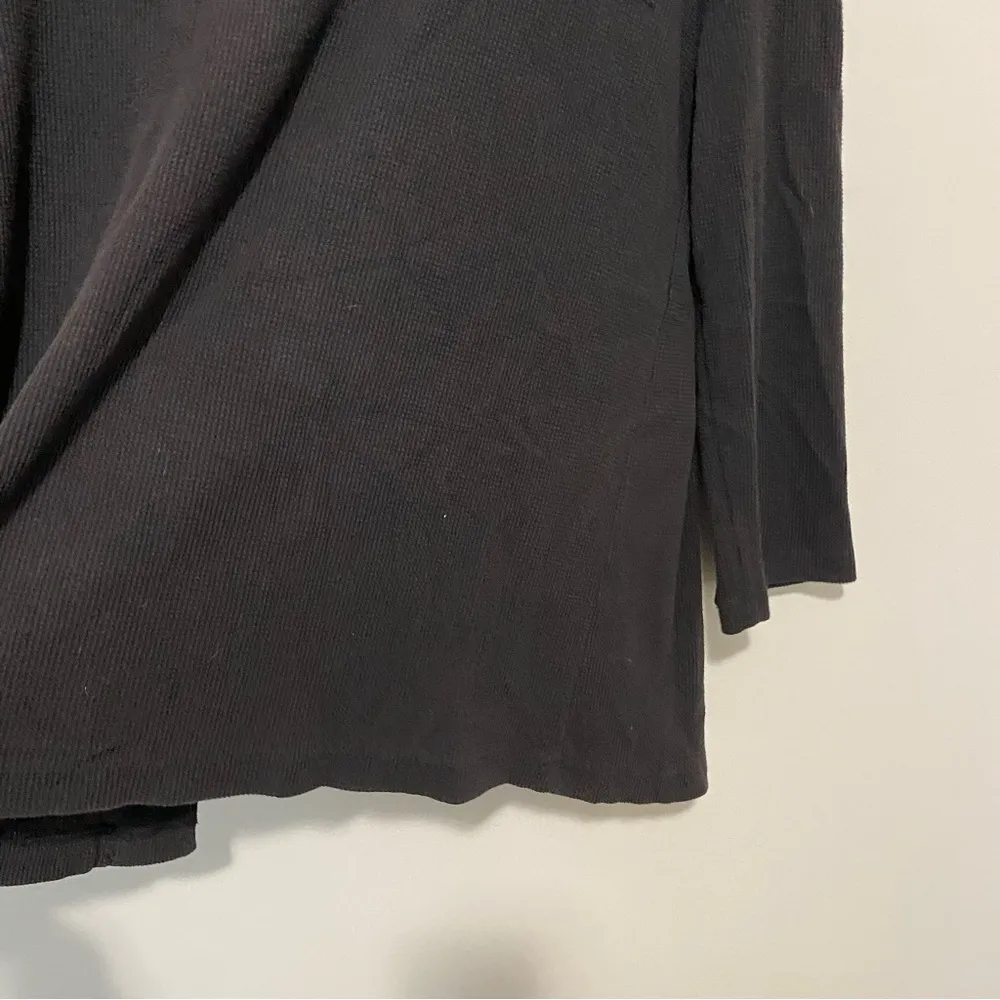 Anthropologie Saturday Sunday Charcoal Gray Waffle Knit Cardigan small - Image 9