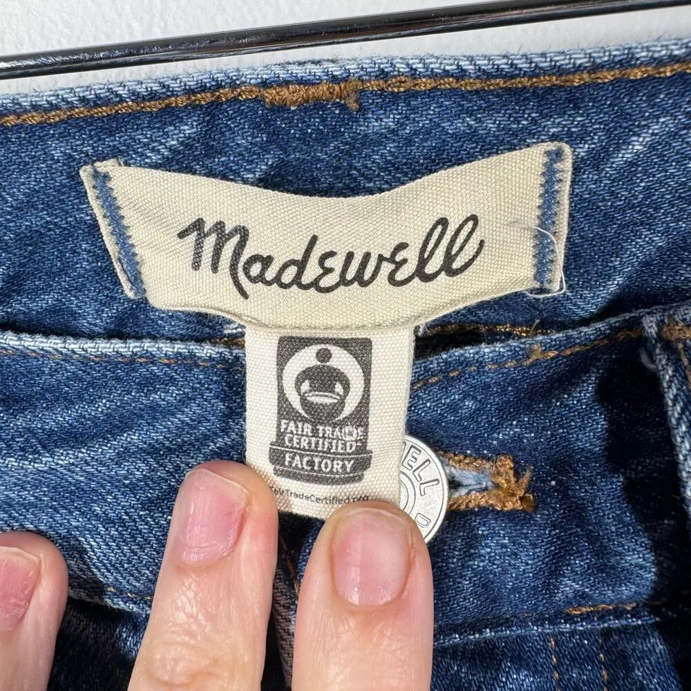 Madewell Low-Slung Straight Jeans Women 25 Tall Blue Palmina Wash Slouchy DM7104 - Image 5