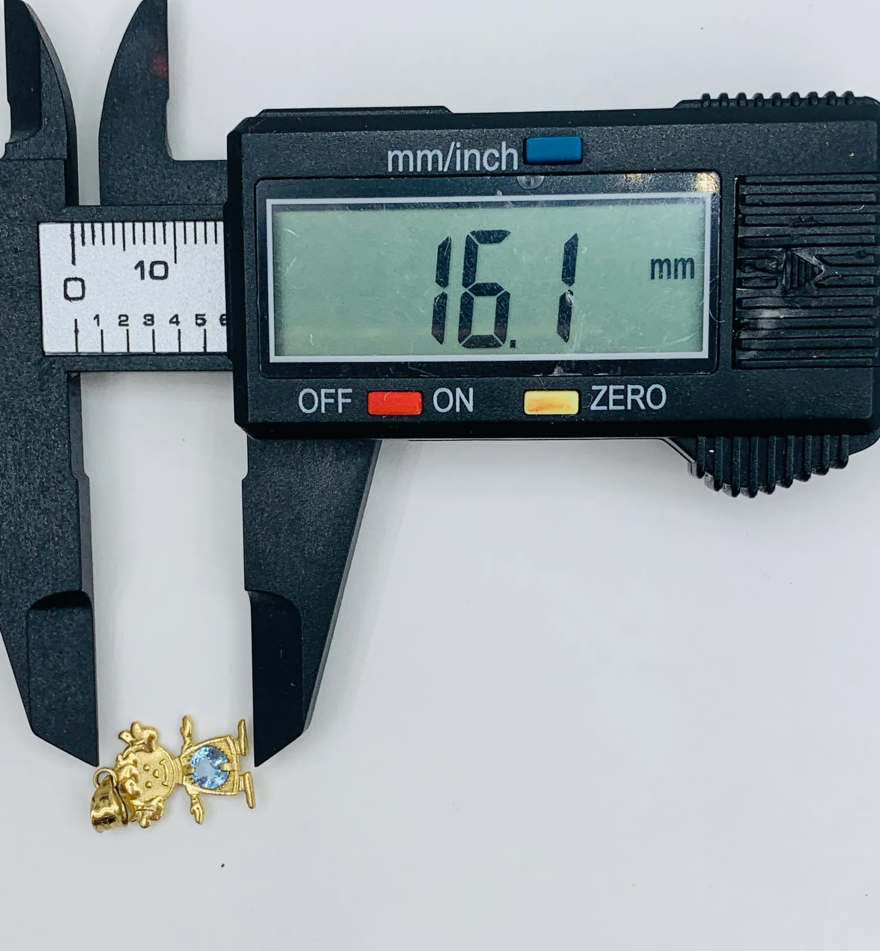 ❤️ Real 10k Gold Pendant Girl birthstone ❤️ Dije de Oro de Mujer o niña de el mes de nacimiento Blue - Image 5