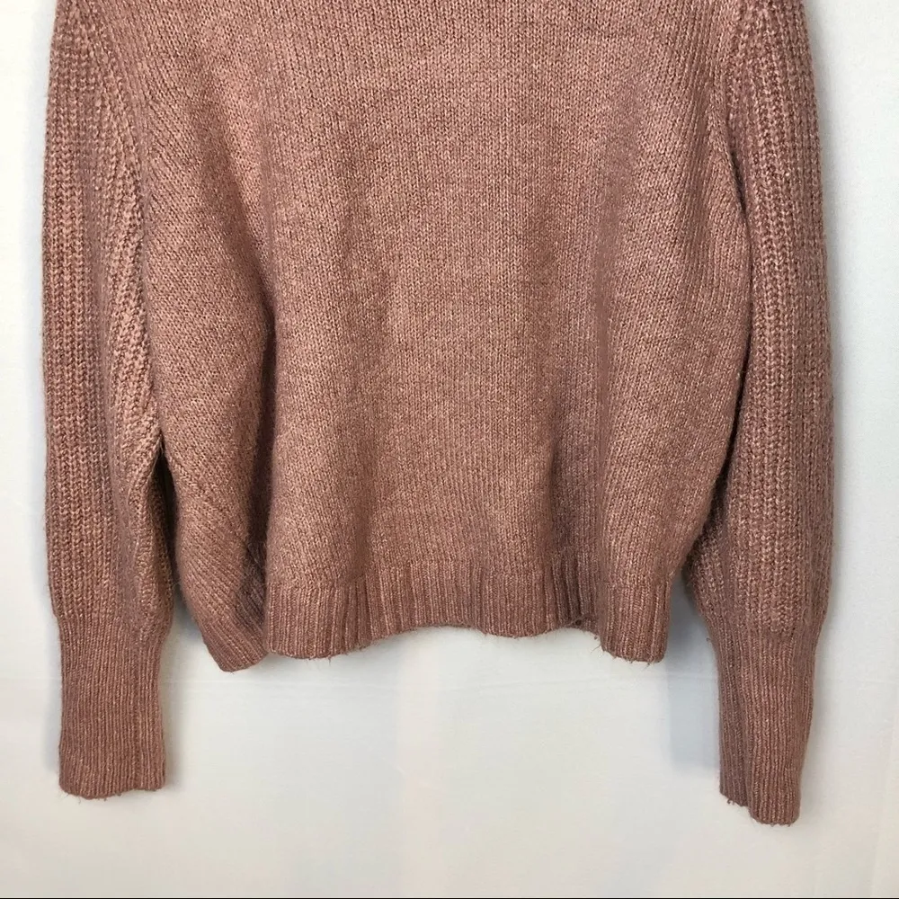 Wild Fable Mauve Pink Knit Ruffle Cropped Pullover Sweater XXL - Image 8