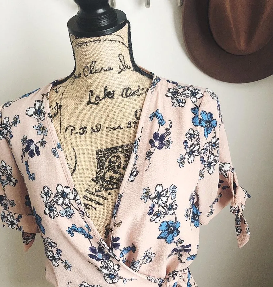 Floral Wrap Blouse - Image 3