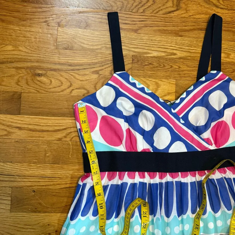 Vineyard Vines Women’s 14 Carolina Stripe Ocean Splash Maxi Dress Silk Polka Dot - Image 7