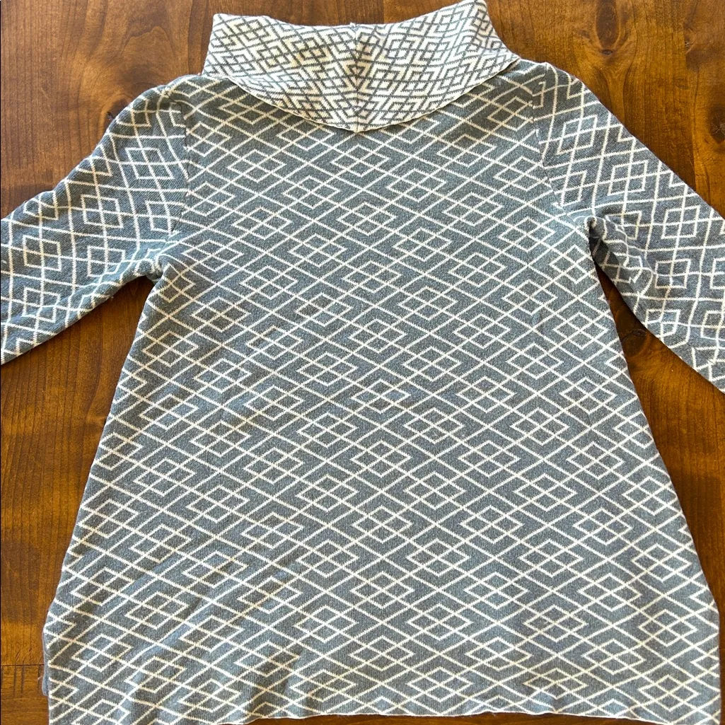 Anthropologie Moth Galena Geometric Print Alpaca Blend Cowl Neck Sweater Size M - Image 6