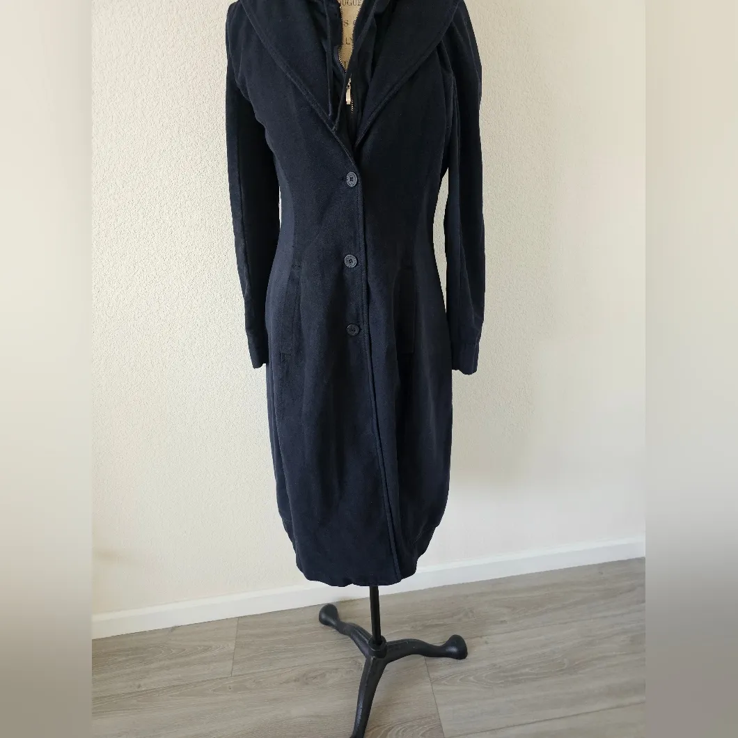 European Culture Design By David Peppicelli Dark Blue Hoodie Jacket Size S - Image 3