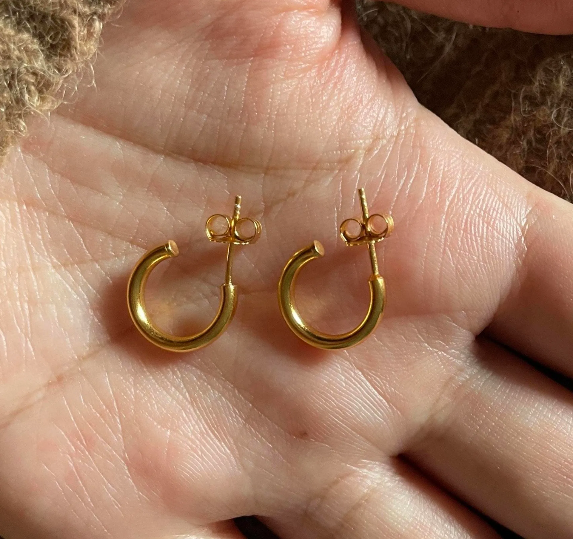 so cute！13mm C hoop/extra Thick Gold Layer - Image 3