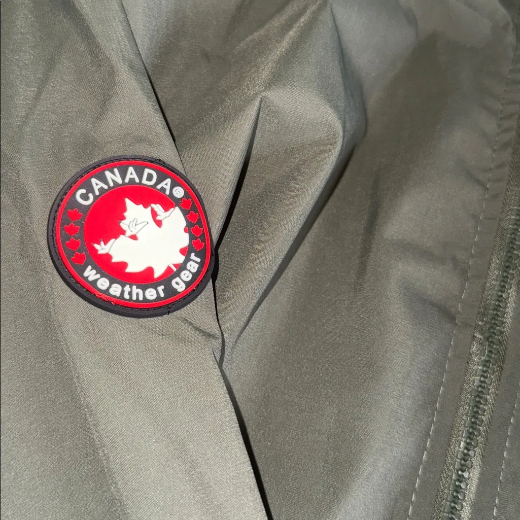 NWT Canada Weather Gear XLOlive Green Hooded Rain Jacket - Image 6