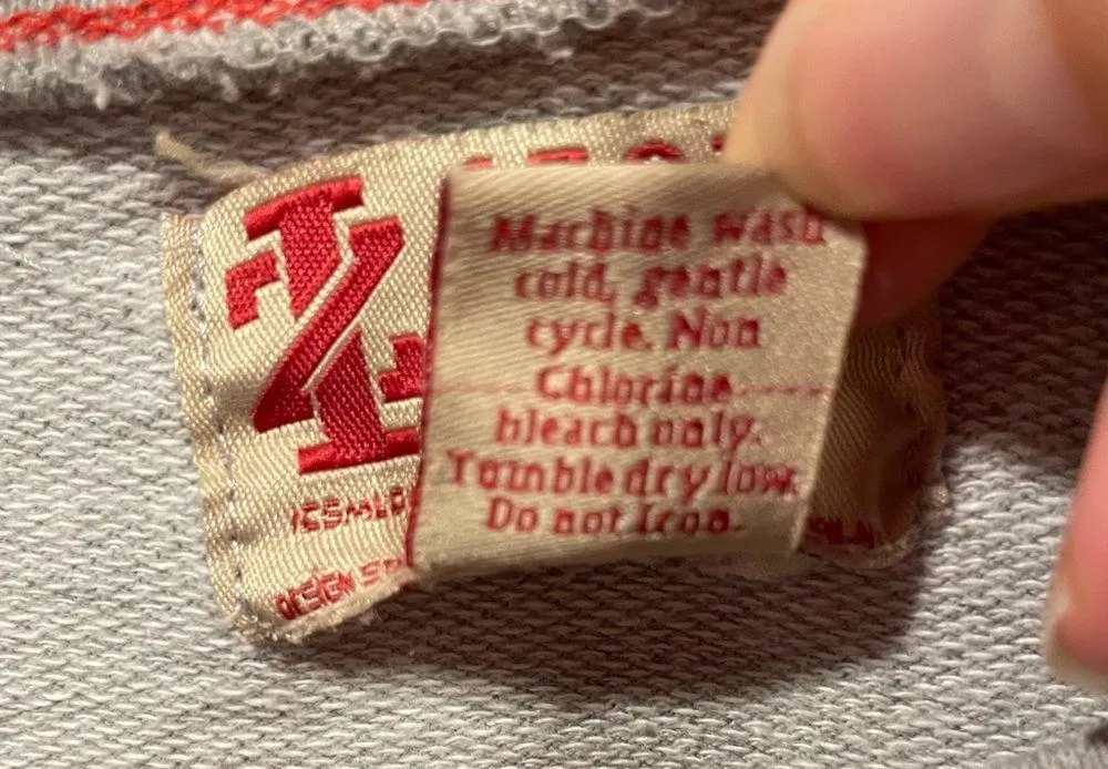 Vintage look Izod Collegiate OSU Ohio State crew neck gray kangaroo sweatshirt - Image 5