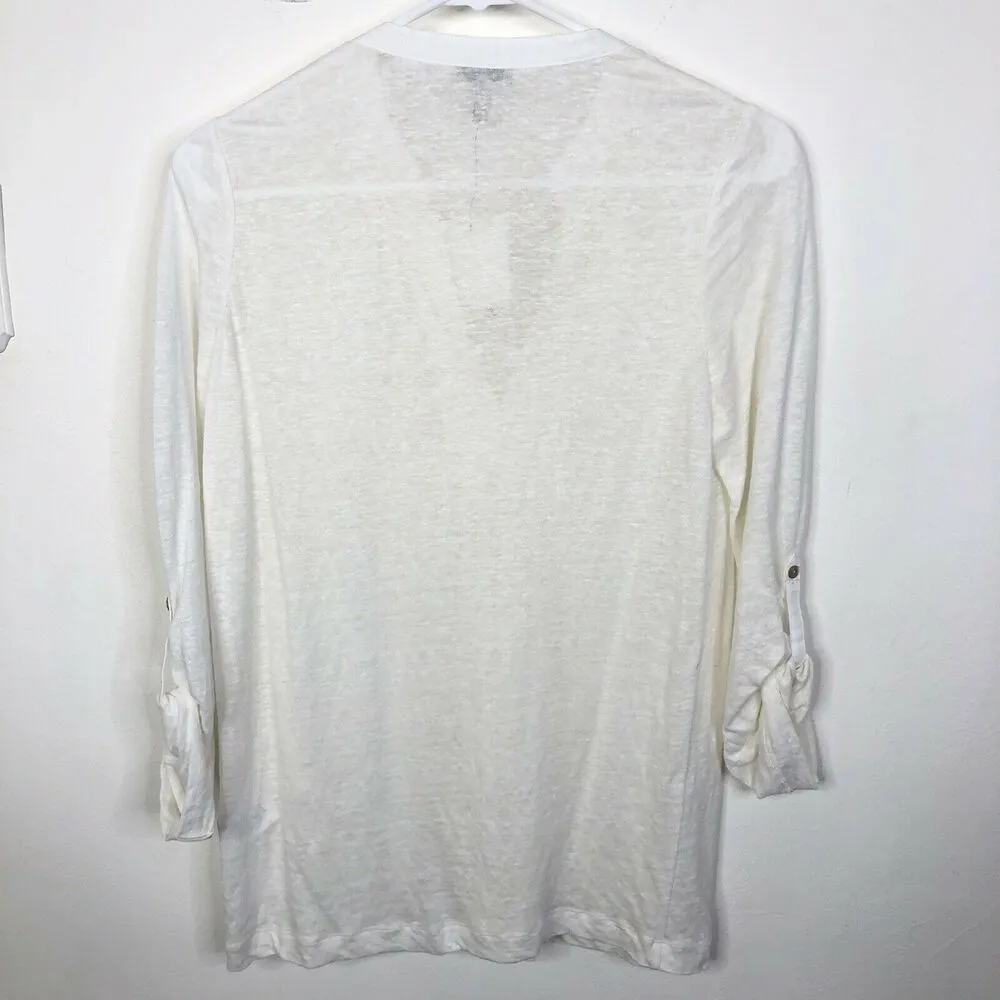 NWT Joie 100% Linen 'Ariel' Top Porcelain Sz Small - Image 7