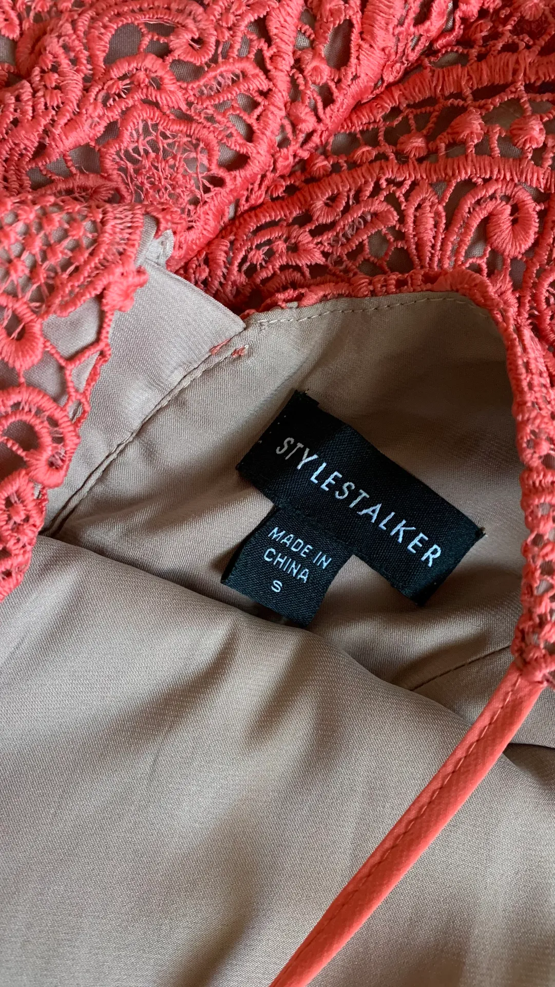 Amelie Mini Dress Coral - Image 5