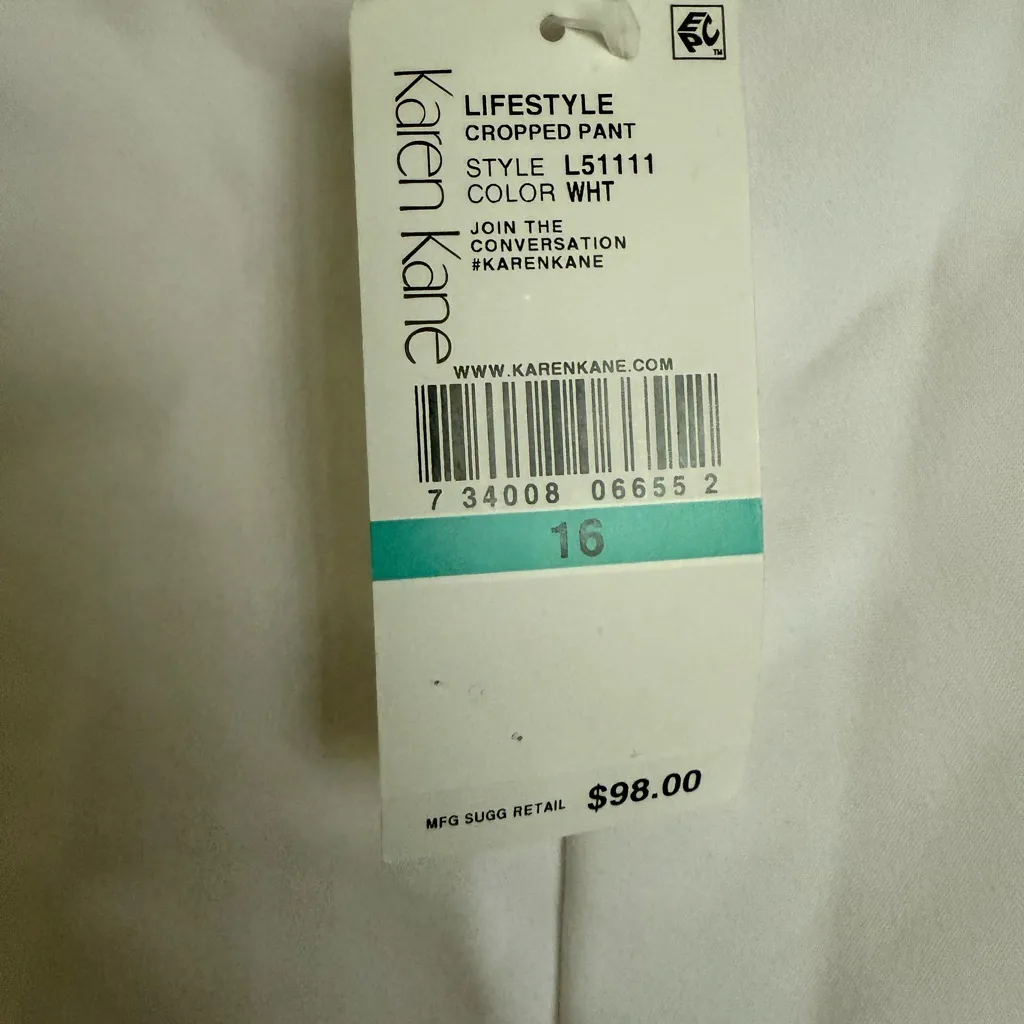 Karen Kane Women’s White Cropped Pants. - Image 8