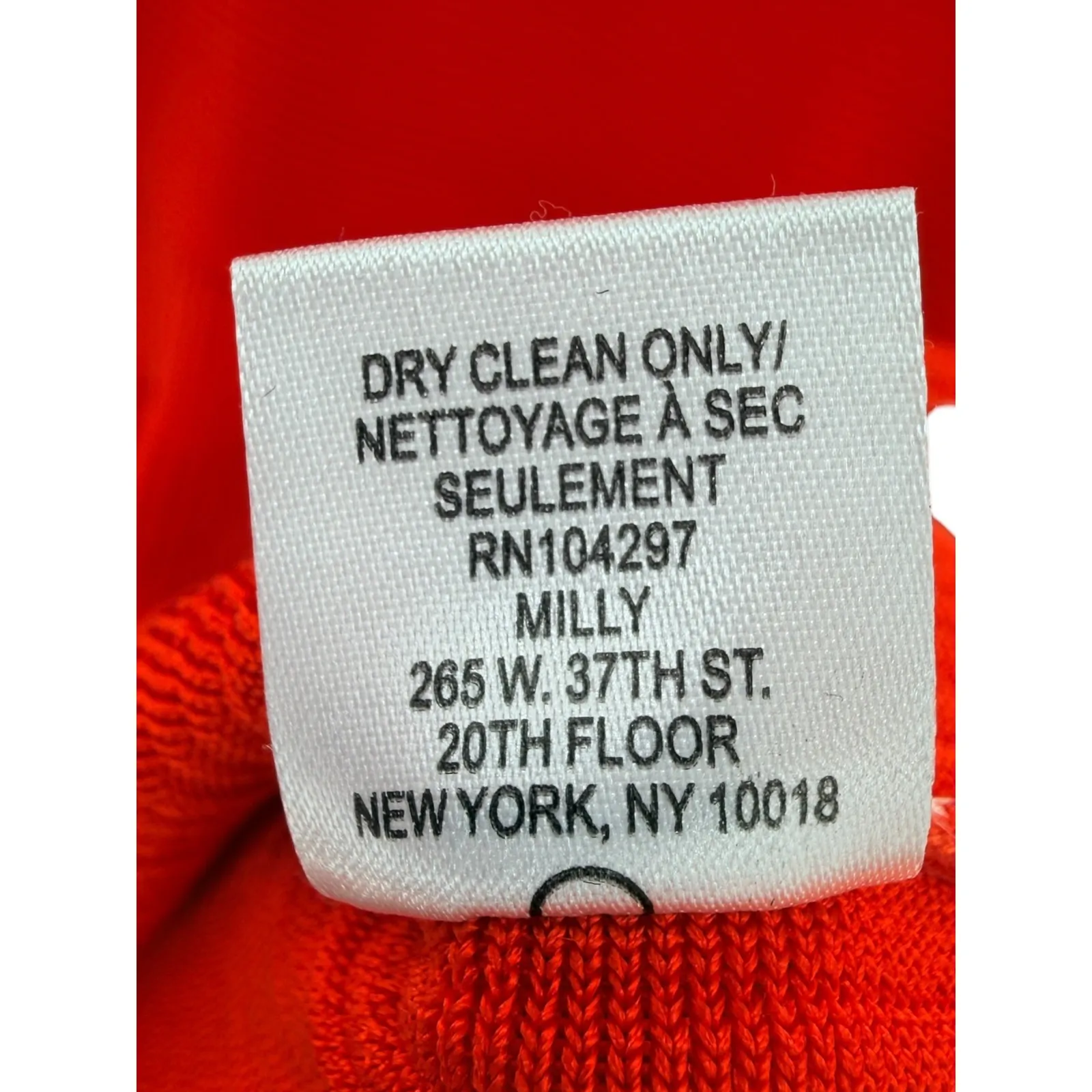 Milly Red Orange Sleeveless Fit and Flare Ribbed Knit Dress Size L Preppy Bold - Image 6