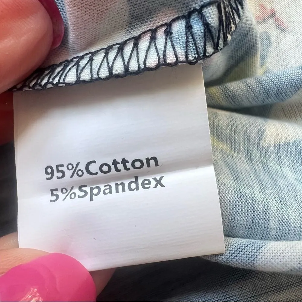 NEW Halter Neck Summer Sleeveless Casual Beach Dress Medium Navy Pink Floral Blue - Image 11