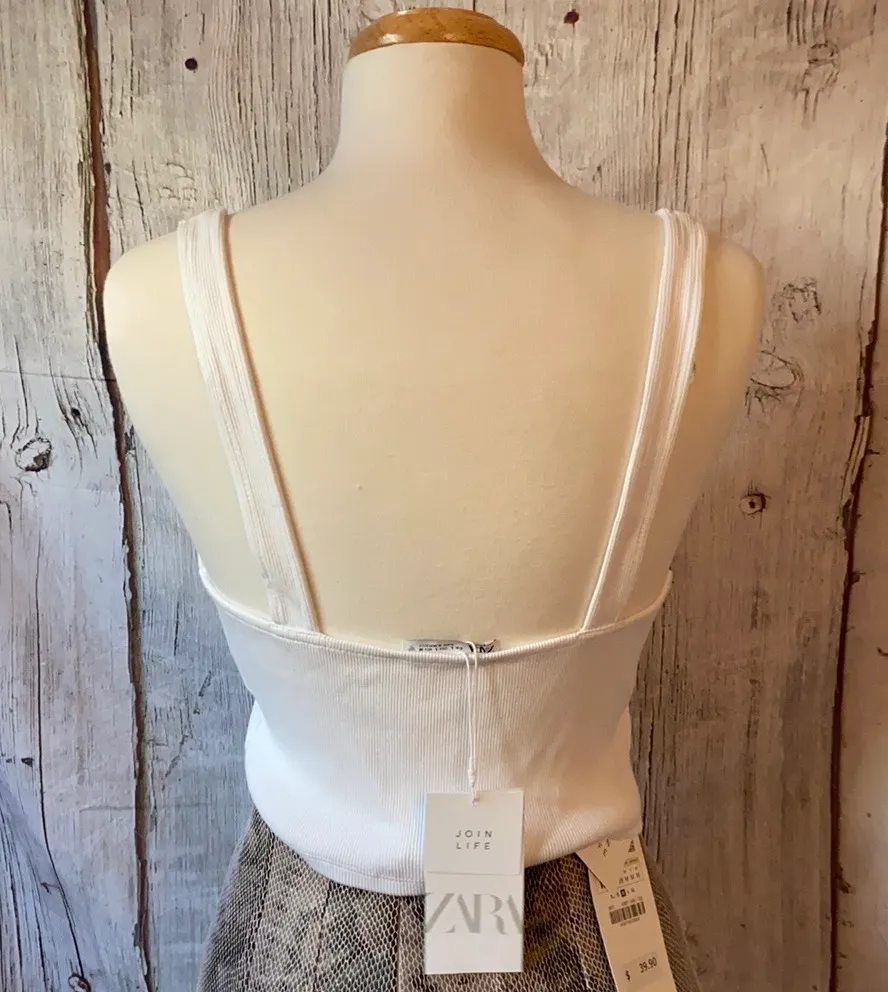 ZARA Ribbed Crop Top - Image 2
