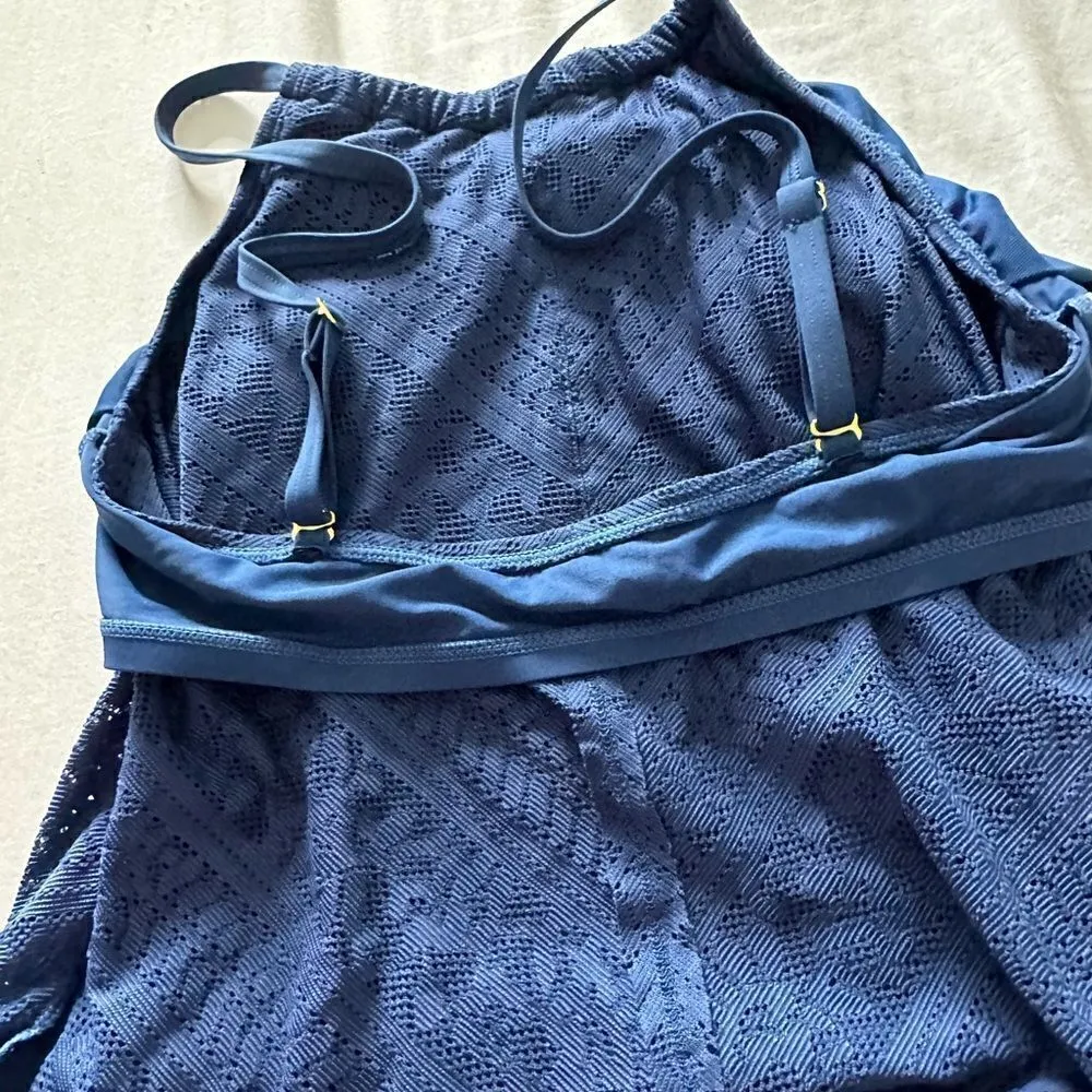 Bleu Rod Beattie Swim Top Crochet Tankini Black 4 Mesh NWT - Image 7