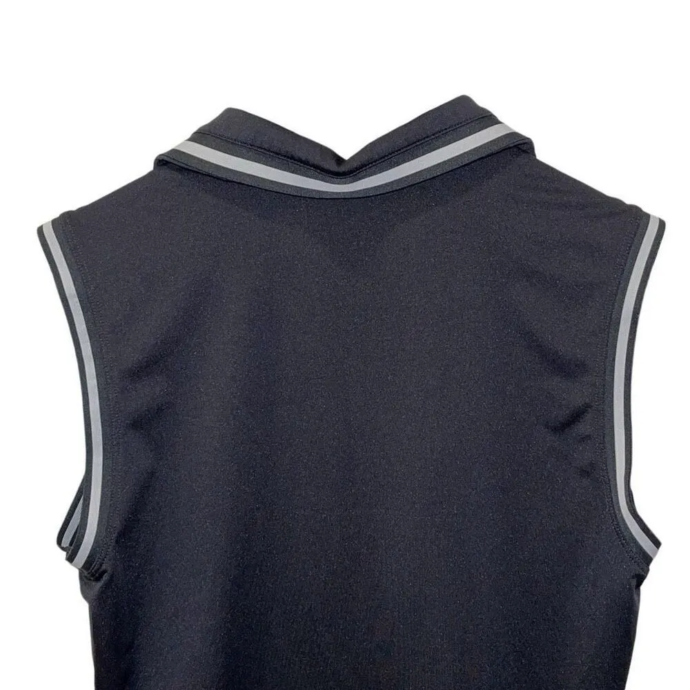 Nike Women's Sleeveless Golf Tour‎ Performance Polo Shirt Black White Size XS - Image 7
