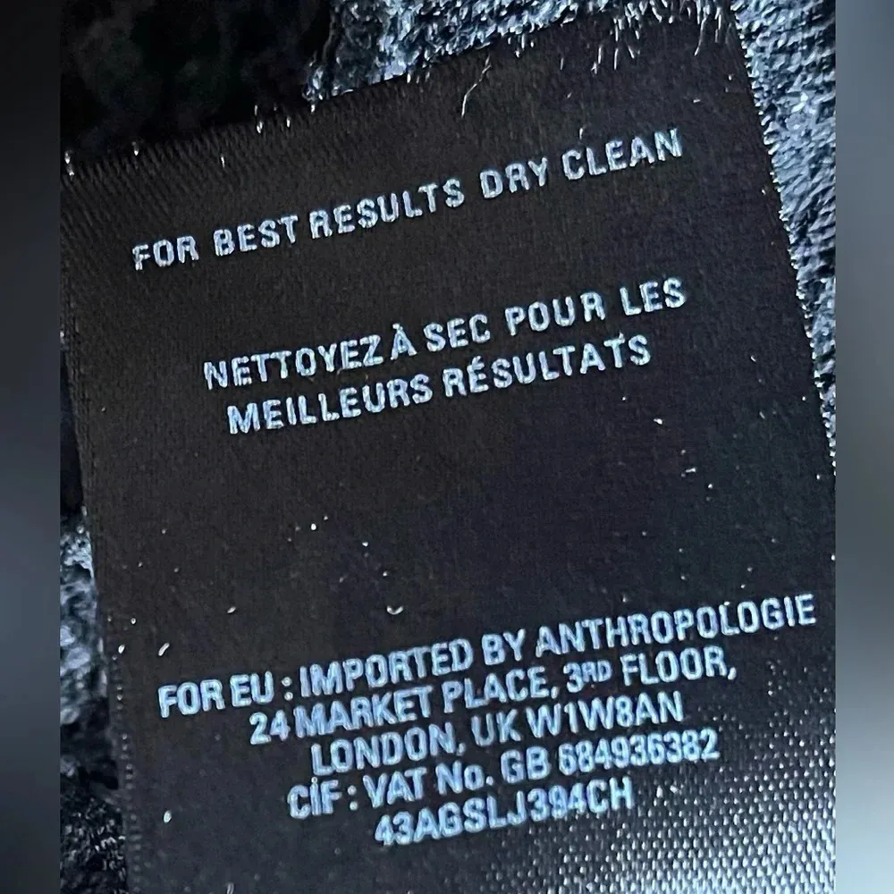 Elevenses open front long sleeve black beach cover up, size Small - Image 6