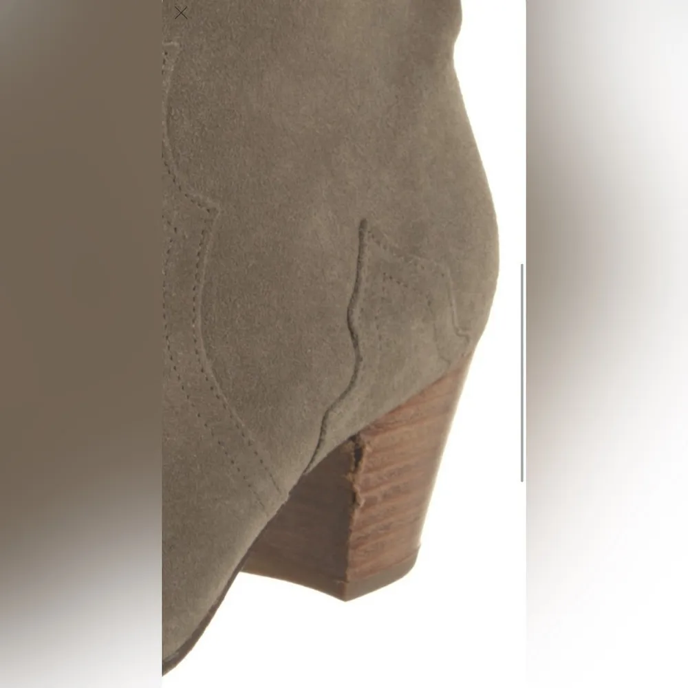 Isabel Marant Tan Dicker Suede Low western Cowboy Boots sz FR 37 - Image 6
