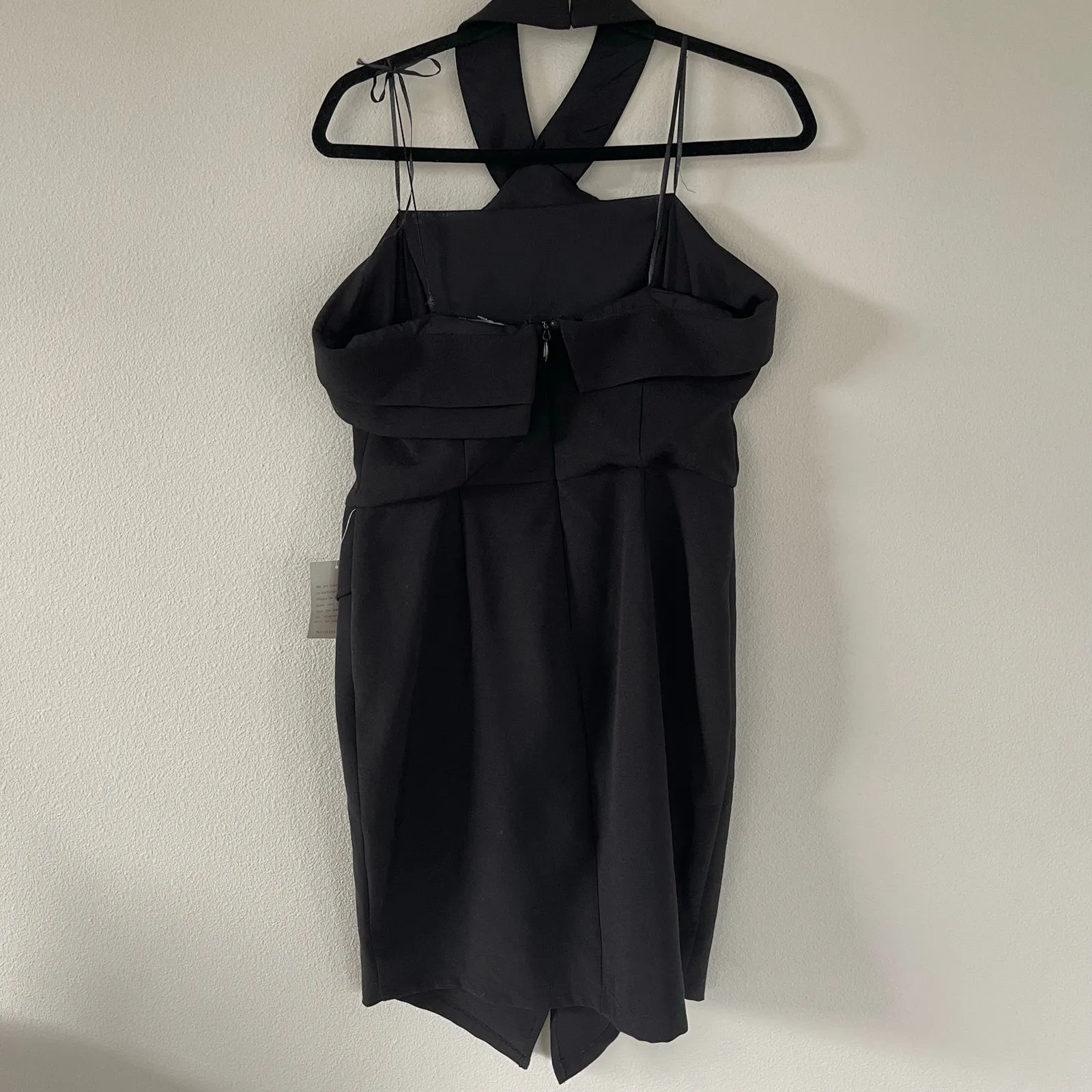 NWT Adelyn Rae Black Halter Asymmetrical Sheath Dress (L) Nordstrom - Image 7