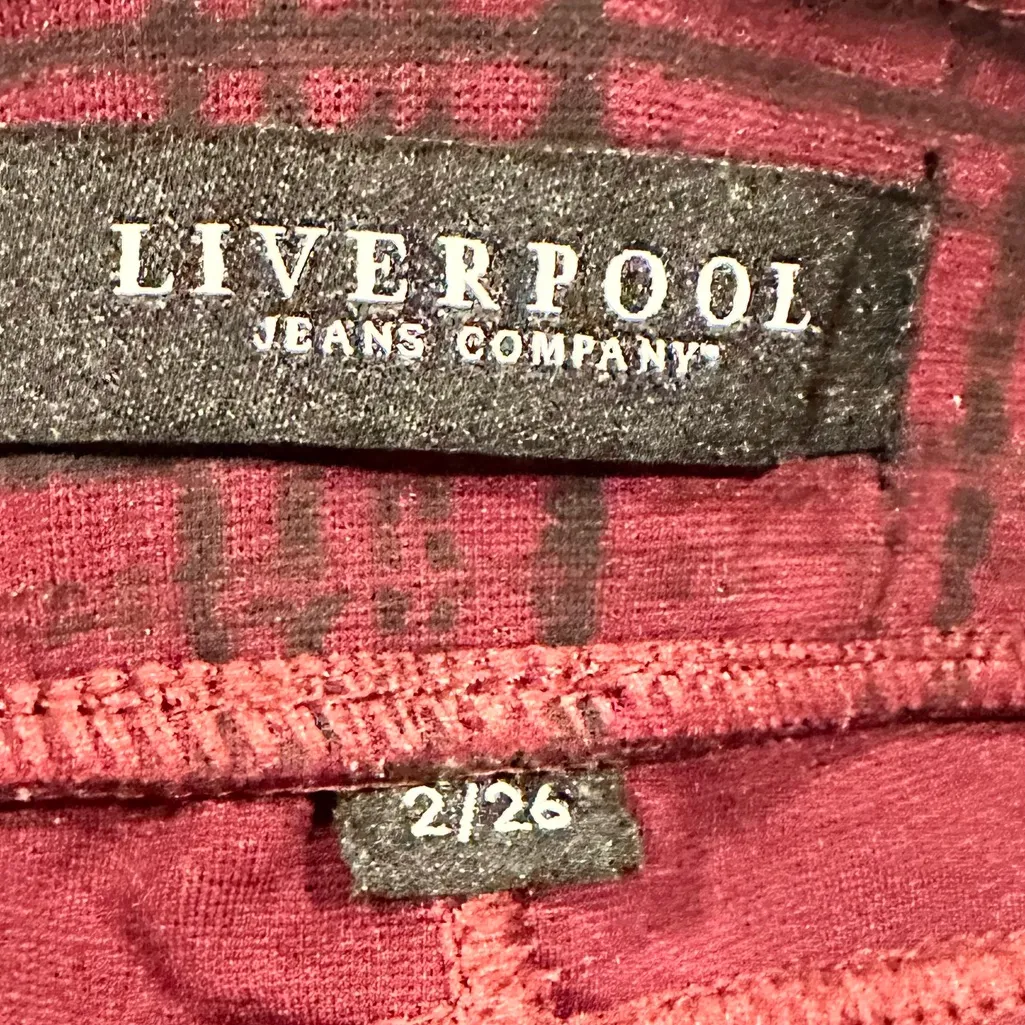 Liverpool Reagan Jeans Company Maroon Plaid Skinny Stitch Fix Jegging Pants 2/26 - Image 5