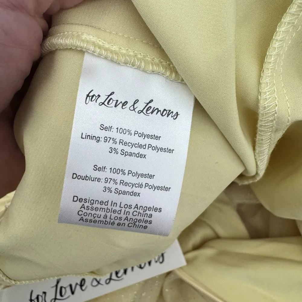 For Love and Lemons - NWT Lucy in the Sky Ruffle Yellow Tie Maxi Dress Sz S - Image 8