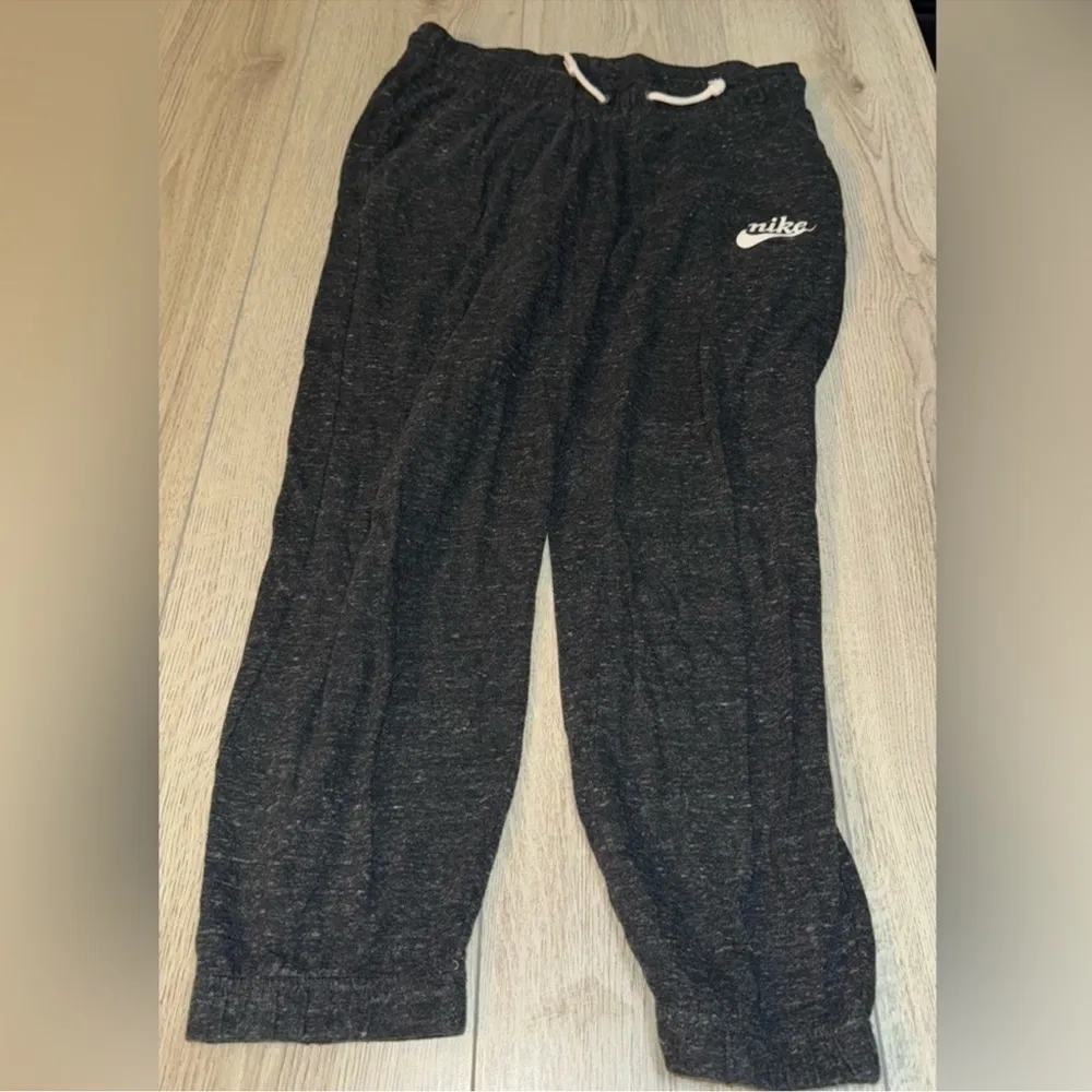 Nike Dri-FIT grey gray white jogger sweatpants - Image 2