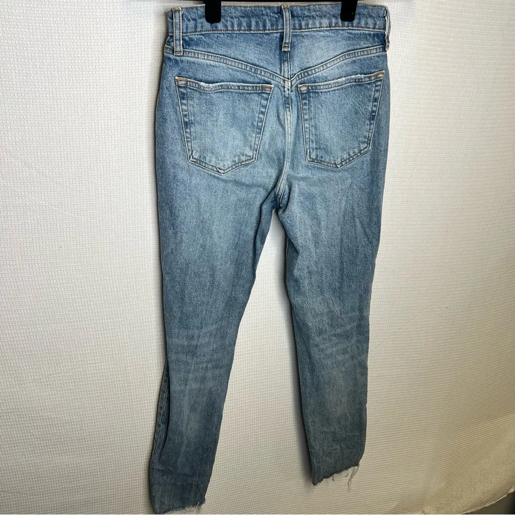 We The Free | Blue Acid Wash Size 26‎ Ankle Cropped Jeans with Raw Hem - Image 3