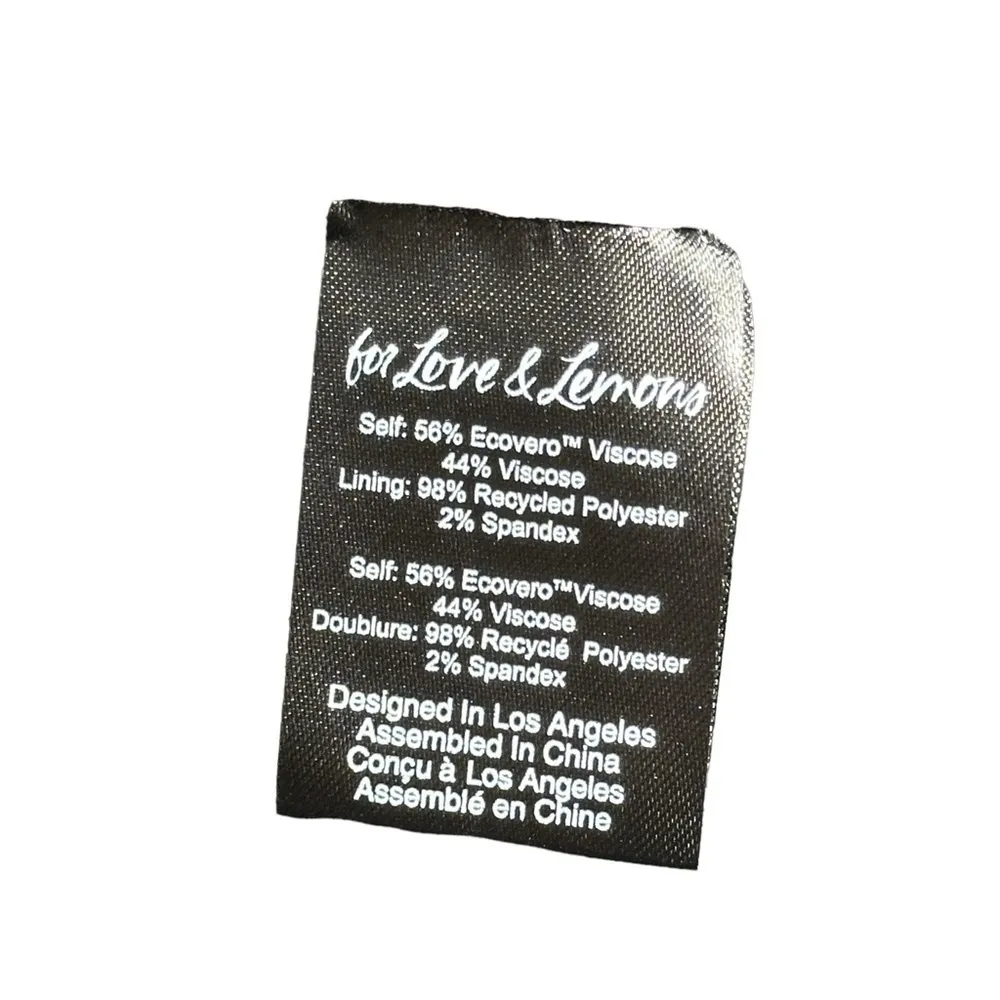 For Love & Lemons Black Satin Yori Midi Dress US M - Image 7