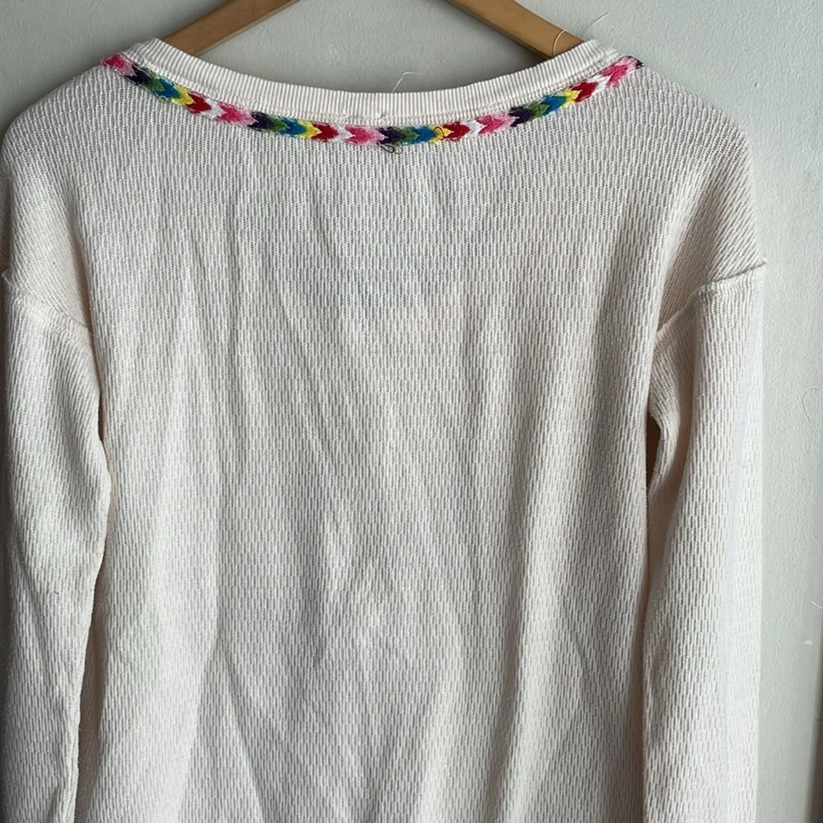 Free People Rainbow Thermal Top in Ivory - Image 11