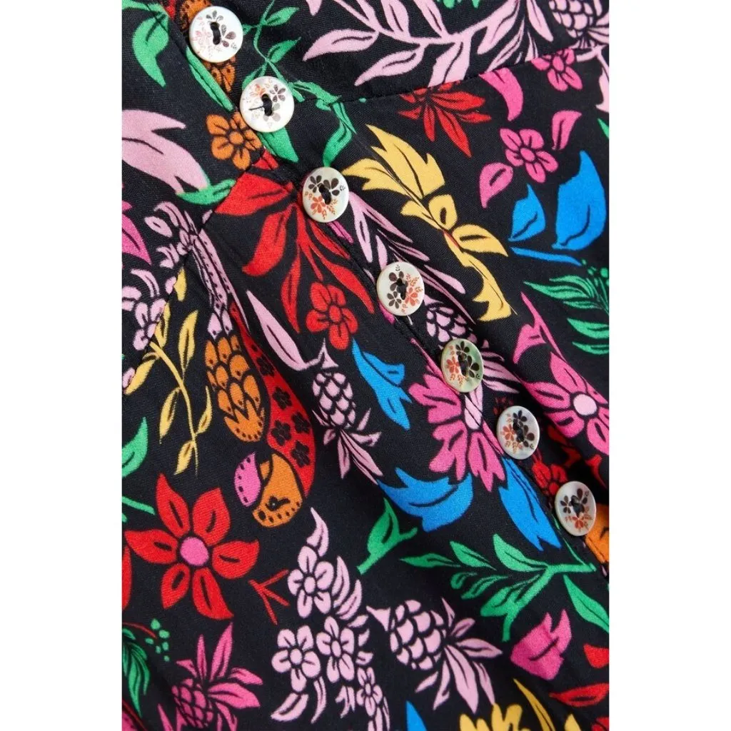 NWT FARM Rio Tropical Garden Midi V-neck Viscose Floral Dress M $275 - Image 9