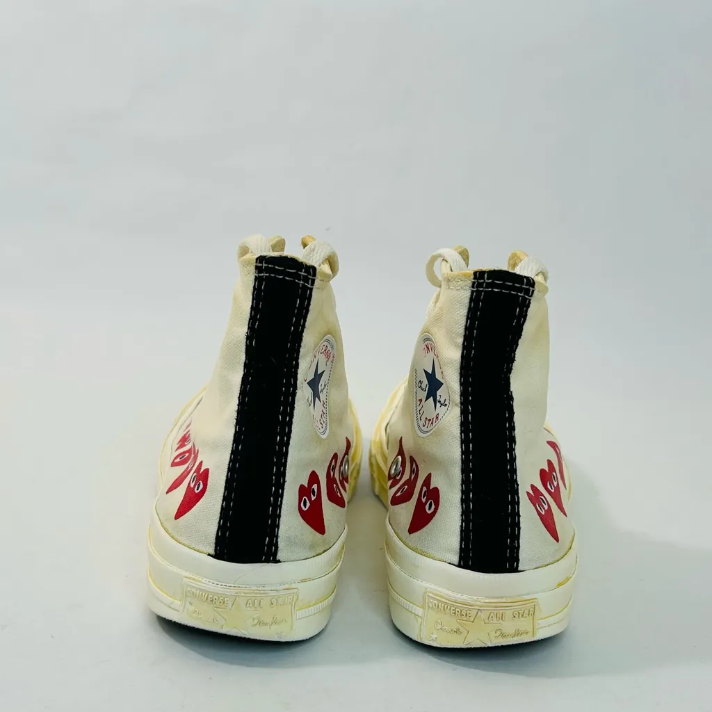 Comme des Garçons Play x Converse High Tops size 5.5 White - Image 5