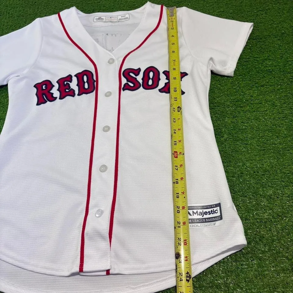Majestic Women's Boston Red Sox Size Small CRAWFORD 68 Stitched Jersey - Image 5