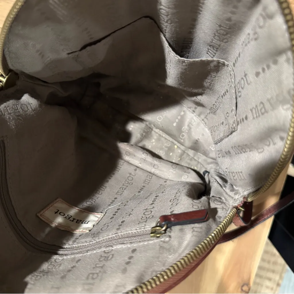 Margot genuine leather backpack Brown - Image 5