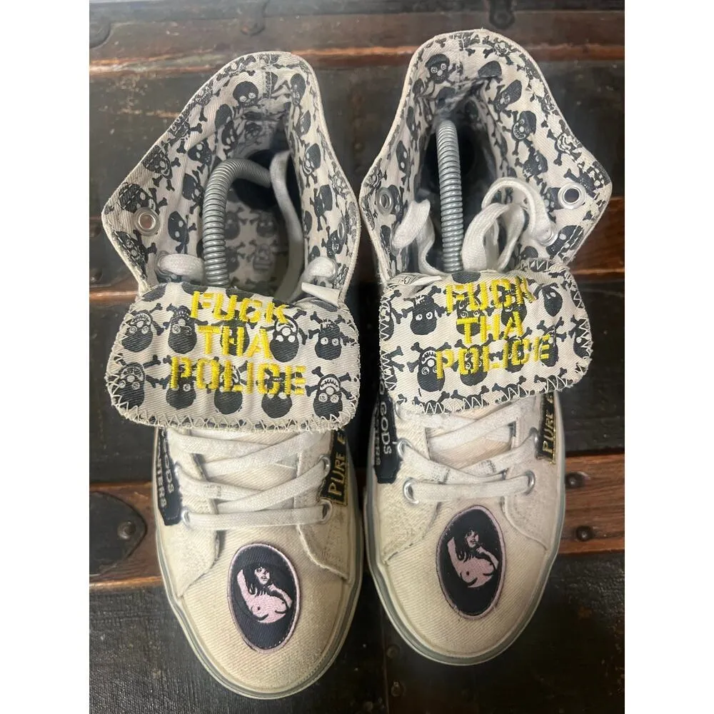 Vintage Schmoove Punk Rock Grunge Sneakers Womens 41 White Size 9.5 - Image 7