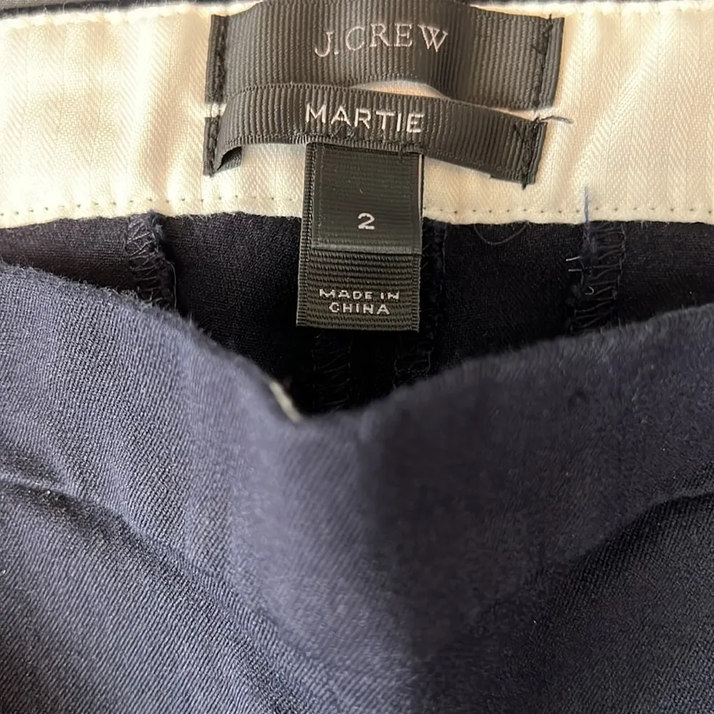 JCrew Martie Pant Bi Stretch Cotton Crop Pants Blue Size 2 - Image 3