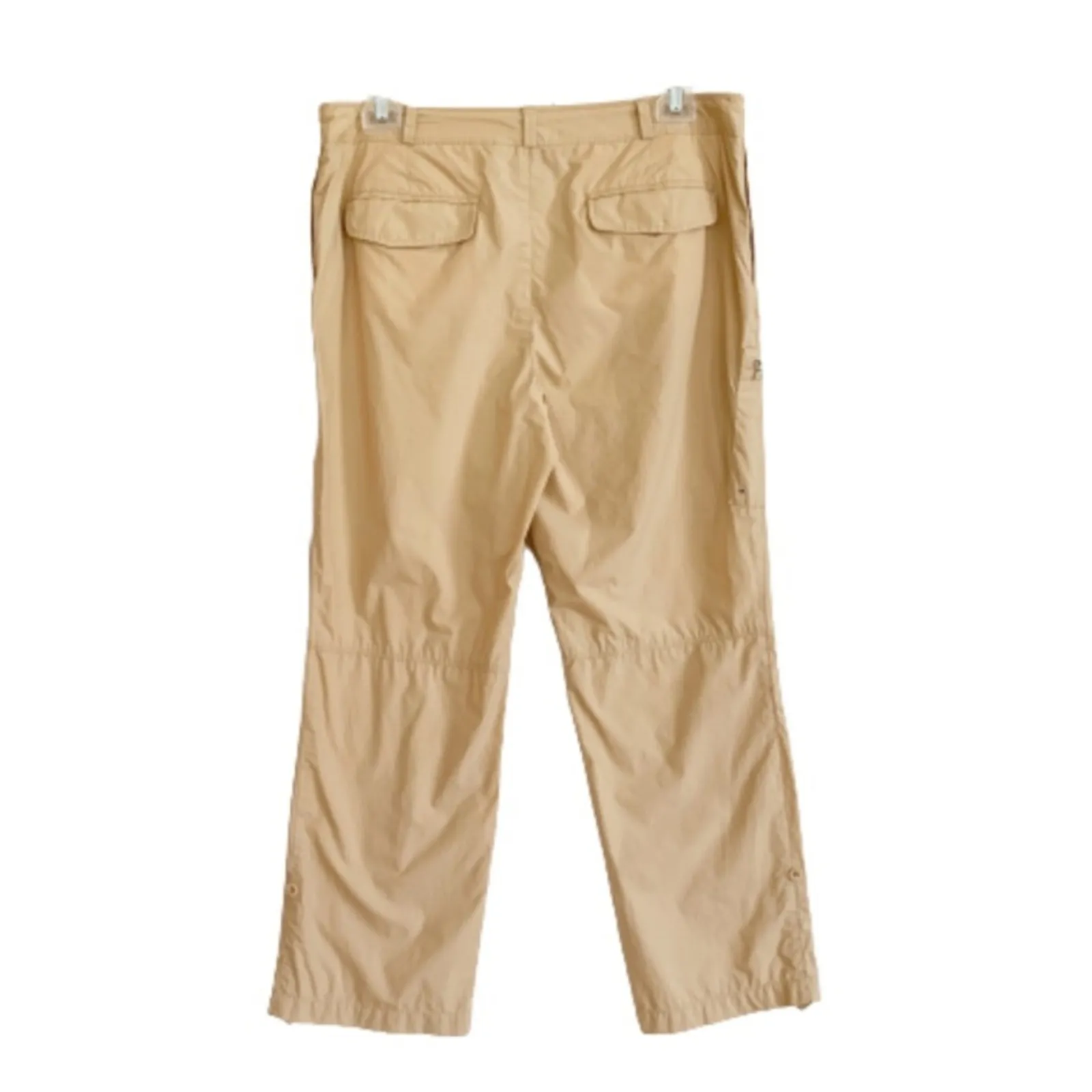Lauren Ralph Lauren Sport Pants Tan Button Roll Cuff Cotton Cargo Pants Size 14 - Image 4