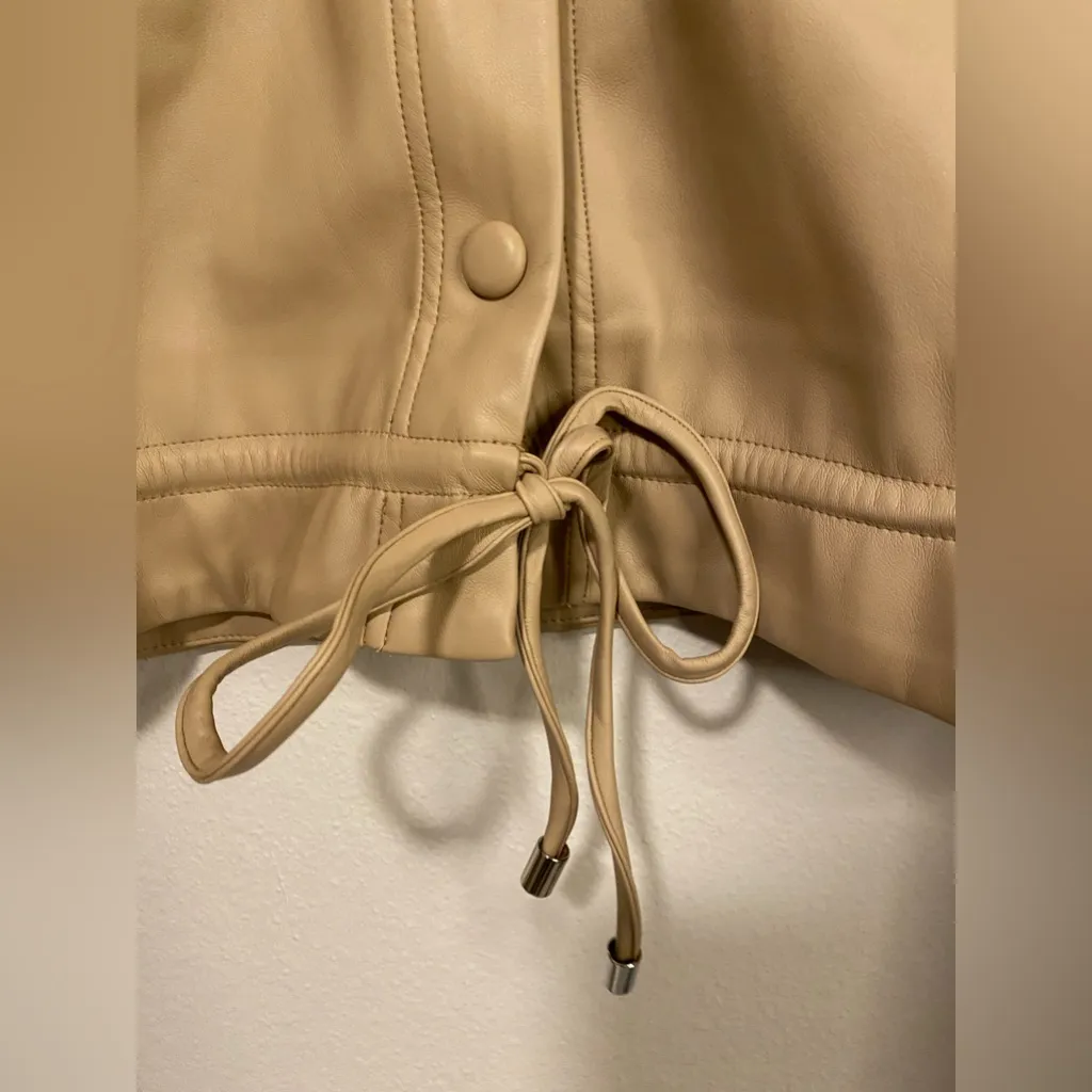 ee:some Faux Leather Jacket, Size Large - Image 9