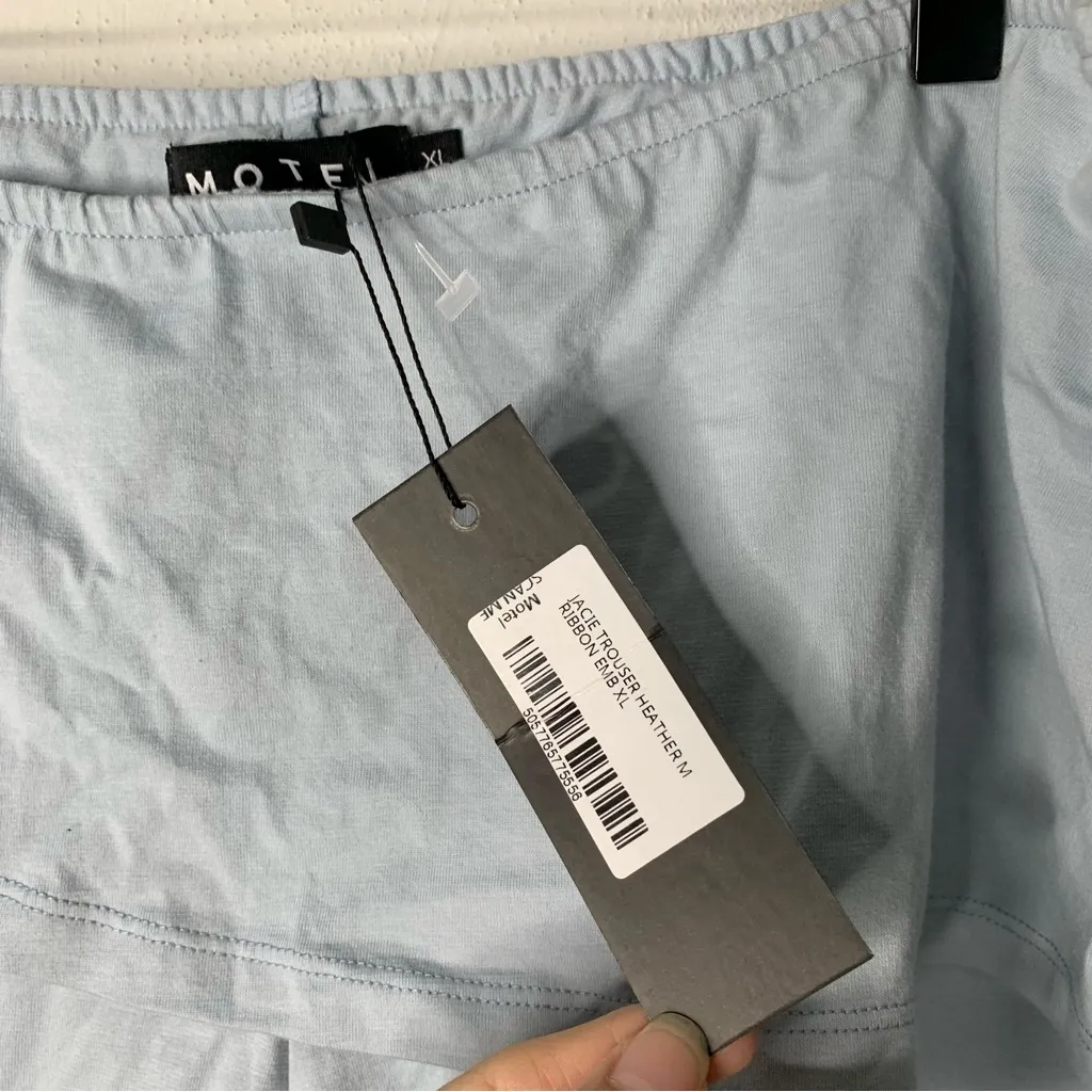 MOTEL ROCKS XL NEW JACIE FLARE TROUSER OVERSKIRT LIGHT BABY BLUE Y2K 2000s - Image 6