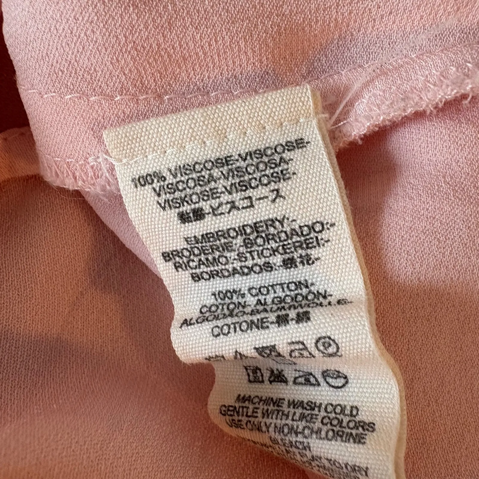 Free People‎ Late Night Picnic Dress. Pink babydoll. Embroidered. Flowy. Medium. - Image 8