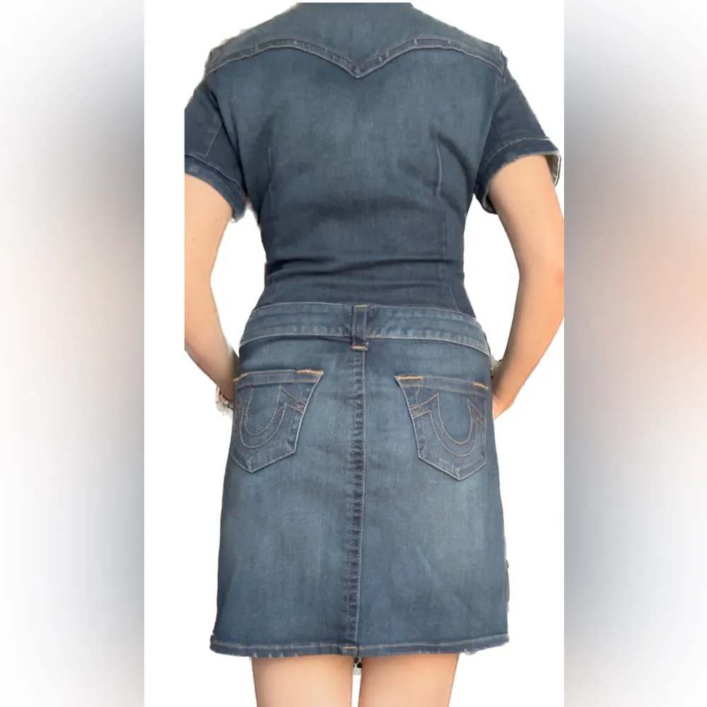 True religion bodycon denim dress - Image 3