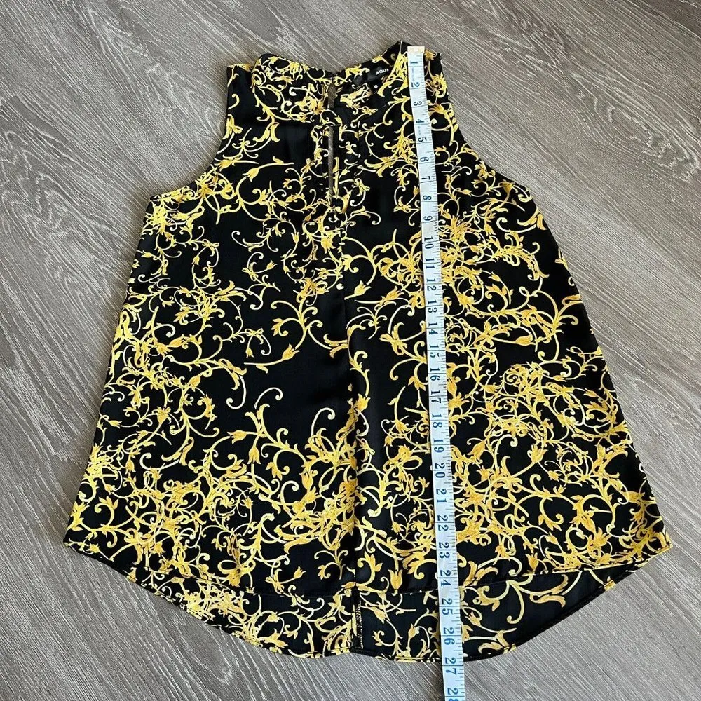 Aqua Womens Small Sleeveless Keyhole Top - Image 6