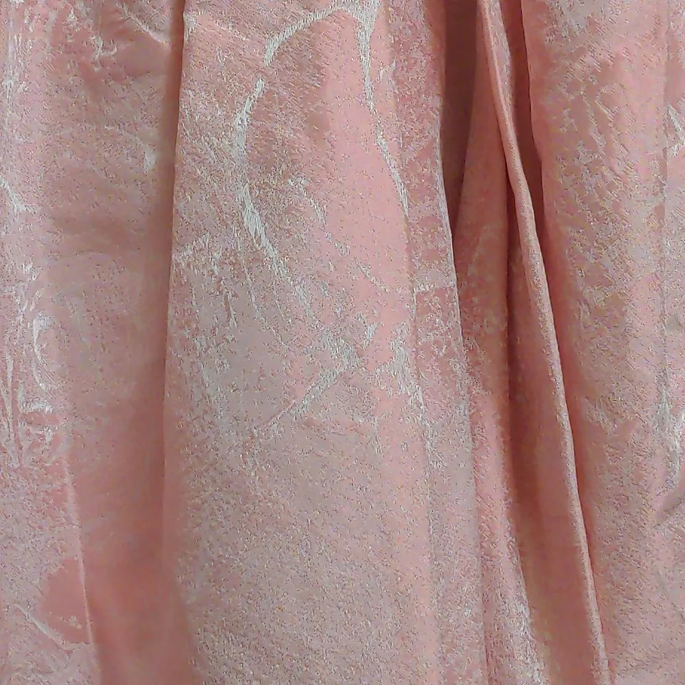 Badgley Mischka Womens Fit & Flare Dress Pink Ruched Midi Spaghetti Strap Silk 6 - Image 4