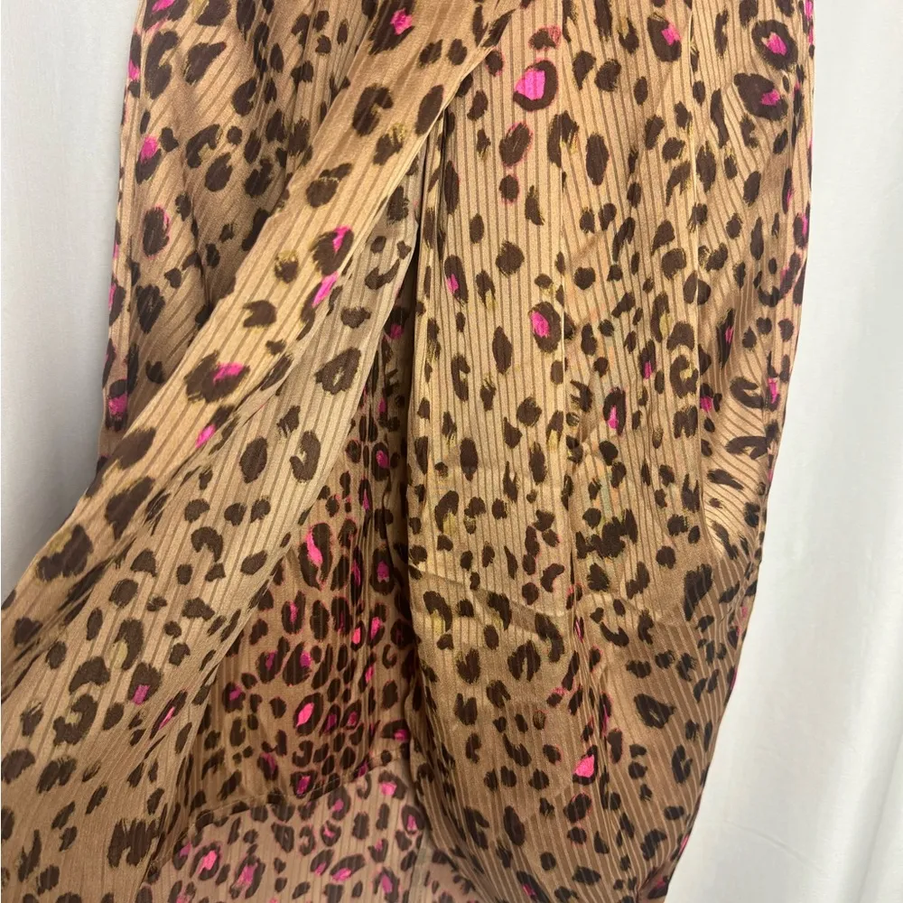 Express Cheetah Print Hot Pink Dark Brown Spots zipper back Small NWOT - Image 5