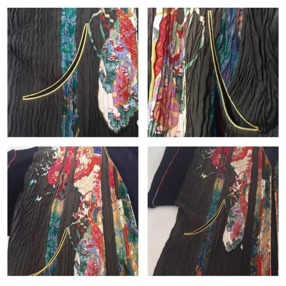 JANET KANEKO Long Jacket 👘 One of a Kind Art Garment Vintage Kimonos, O/… Black Size undefined - Image 10
