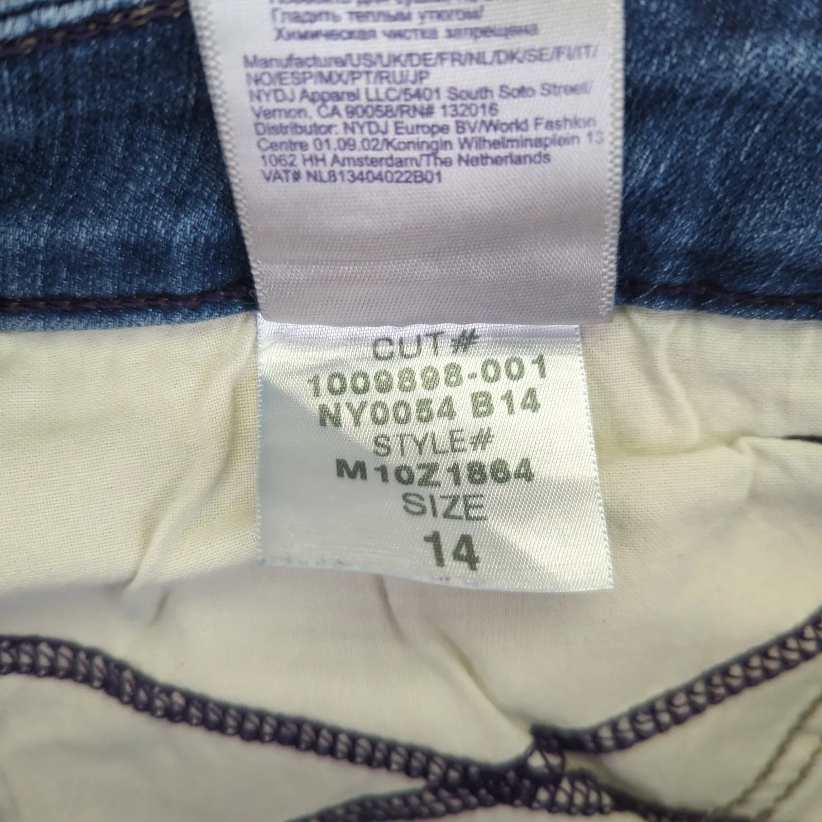 NYDJ Alina Convertible Ankle Jeans Womens 14 Blue Wash Lift Tuck Cropped Stretch - Image 6