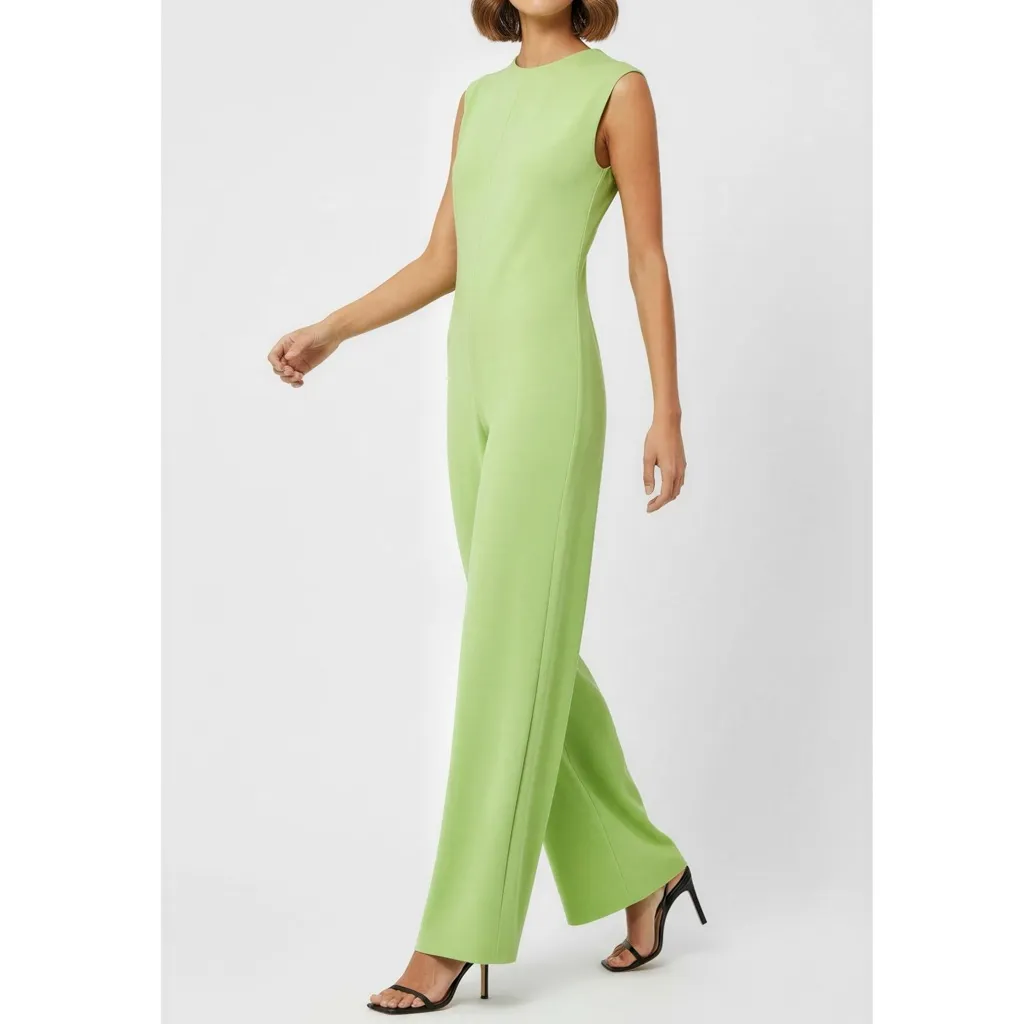 NORMA KAMALI Sleeveless Jumpsuit, Gemini Green, Medium - Image 2