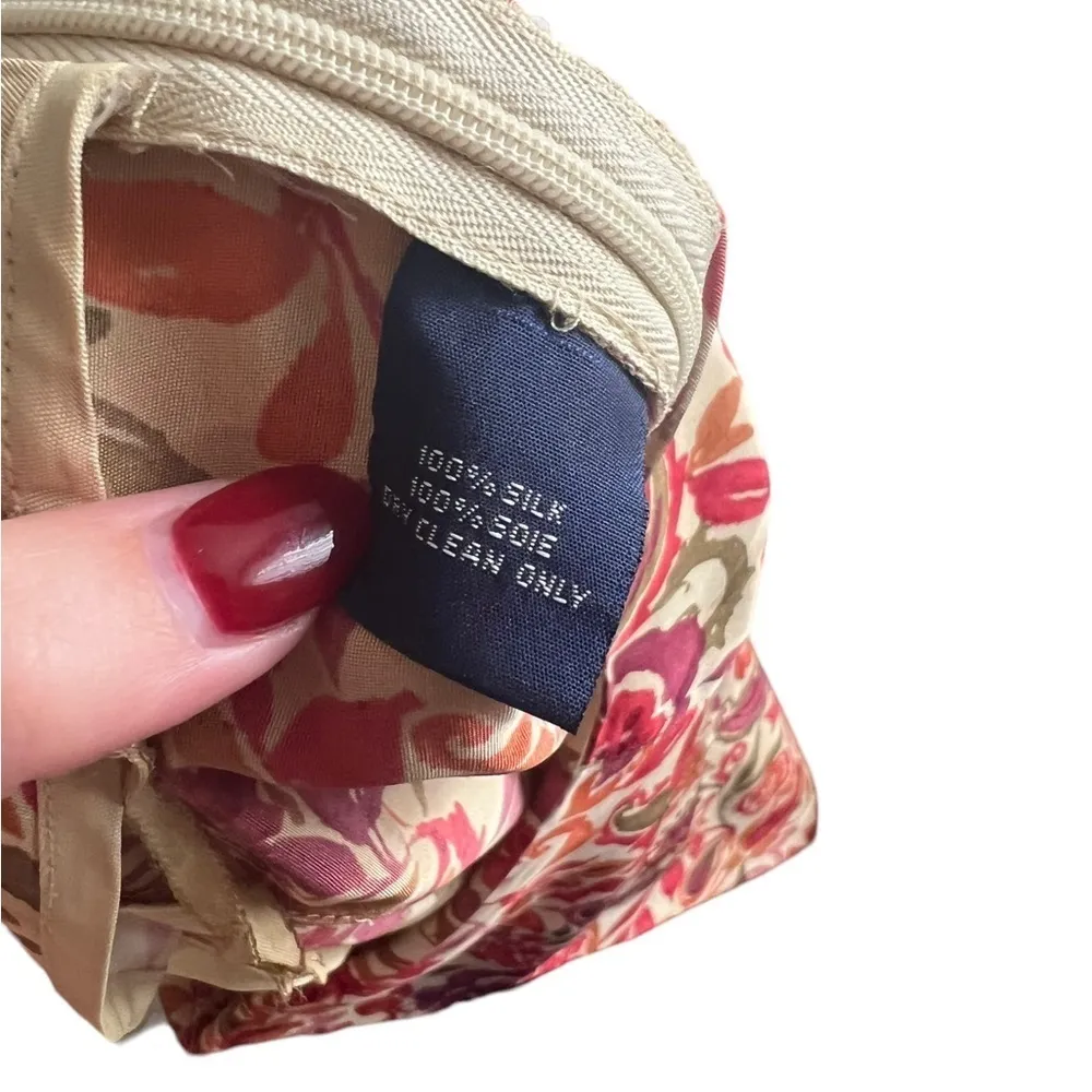 Ralph Lauren 100% Silk Floral Pants 8 - Image 4