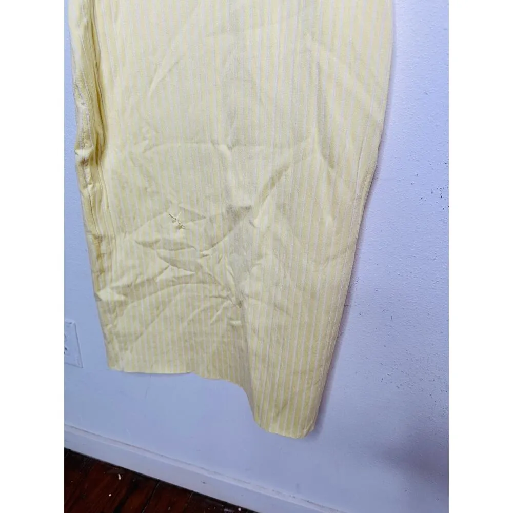 JASON WU Women's Light Yellow Ribbed Knit Sleeveless Form - Image 7